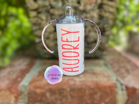 Personalized Kids Sippy Cup Dual Lids