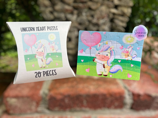 Unicorn with Hearts Kids Puzzle